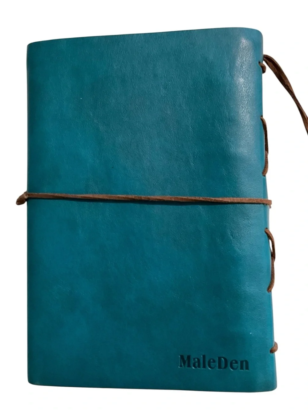 Maleden Blue Leather Journal Notebook Spiral Bound Refillable Compass Nautical